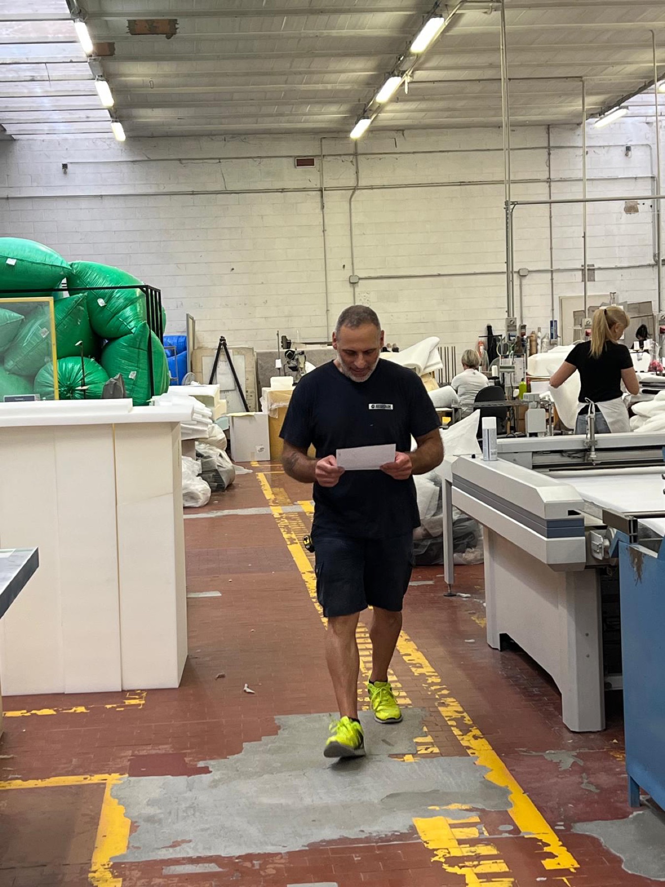 Controllo della lavorazione nel reparto FORMANOVA